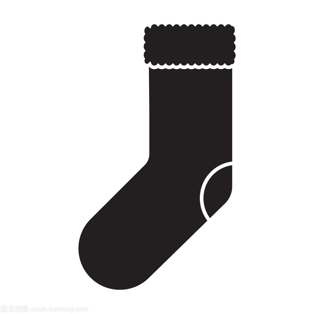 平面的黑色襪子圖標